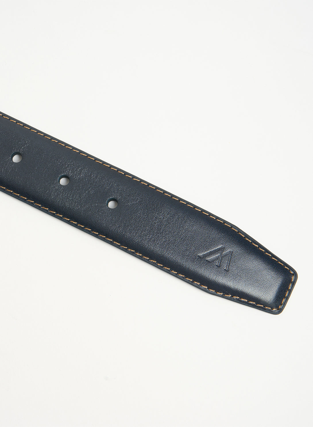 The Sovereign Line Formal Leather Belt – Navy with Black Lining – Mannerism