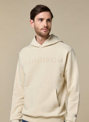 The Warm Dune, Beige Cotton Hoodie, Relaxed Fit