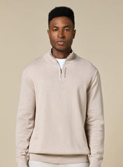 The Winter Wheat – Warm Beige Cotton Jumper, Relaxed Fit
