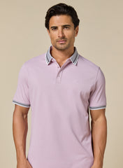 The Rosé Blend - Pink Lyocell-Blend Polo, Comfort Fit