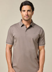 The Soft Mocha – Brown Cotton Polo, Comfort Fit