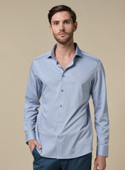 The Cloud Soft Light Grey Bamboo Shirt with Airy Comfort, Slim Fit