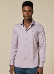 The Desert Bamboo Light Brown Shirt with Warm, Soft Texture, Slim Fit