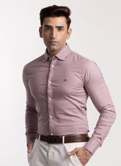 The Blush Solid Pink Oxford Shirt with Gentle Matte Finish, Slim Fit