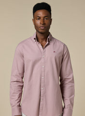 The Sunset Hue Dark Pink Linen Shirt with Warm Glow, Comfort Fit