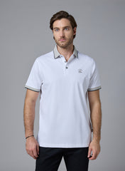 The Windward, White Cotton Polo, Comfort Fit